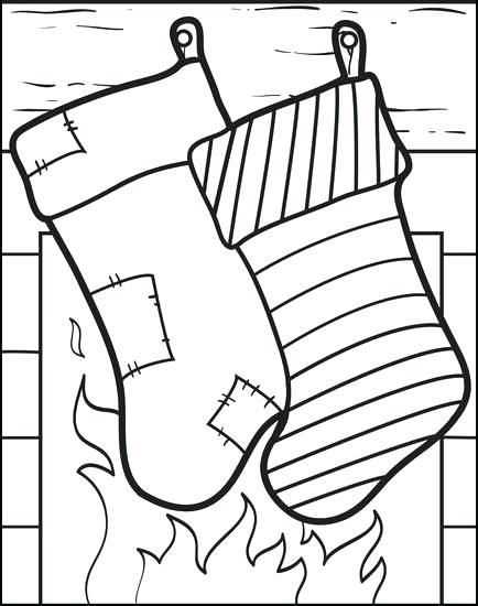 434x550 Christmas Stockings Coloring Pages Free Printable Stockings