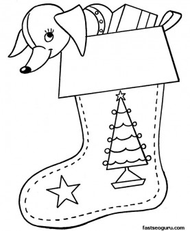 277x338 Coloring Pages Christmas Stockings Filled With Gifts