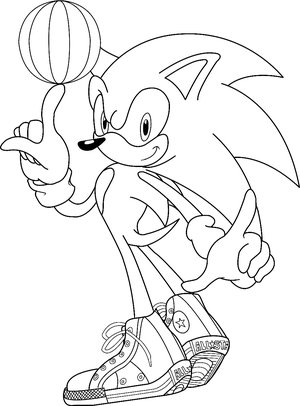 300x406 Sonic Coloring Pages Coloring Page