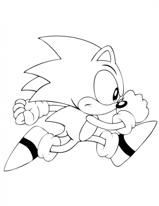 550x711 Sonic The Hedgehog Running Coloring Page Darling Daughter