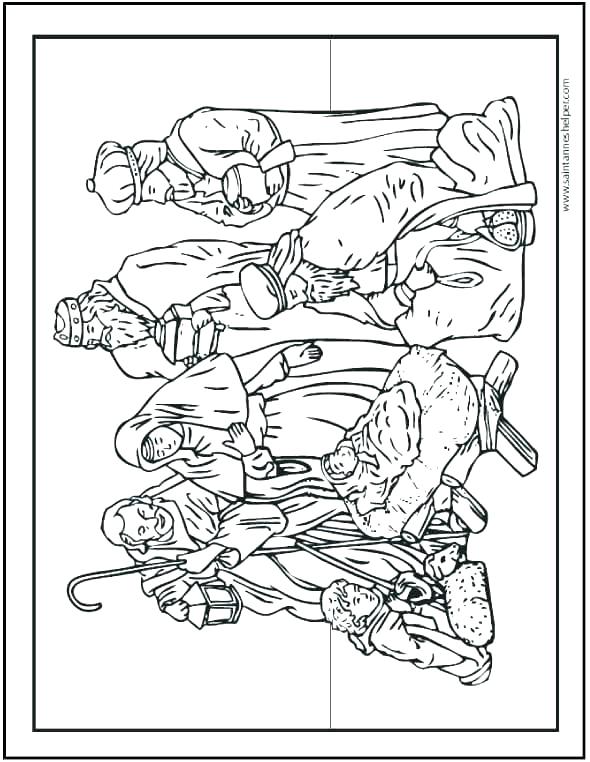 590x762 Manger Coloring Page Free Nativity Coloring Sheet Nativity Scene