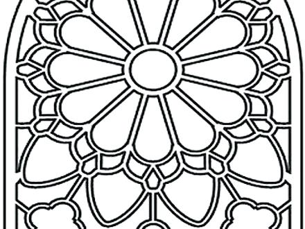 440x330 Stained Glass Coloring Pages Christmas Printable Coloring Glass