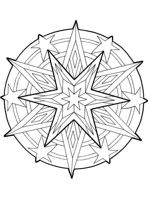 600x800 Christmas Stars Coloring Pages
