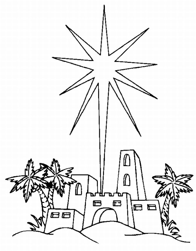 673x860 North Star Coloring Page