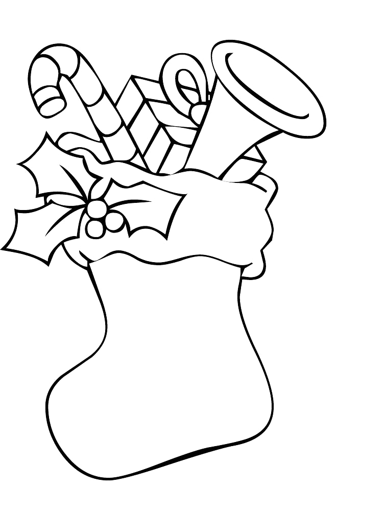 752x1000 Superb Stocking Coloring Pages Az Coloring Pages And Trumpet