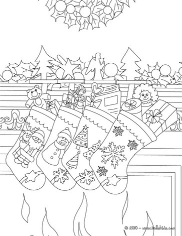 364x470 Christmas Stockings Coloring Pages