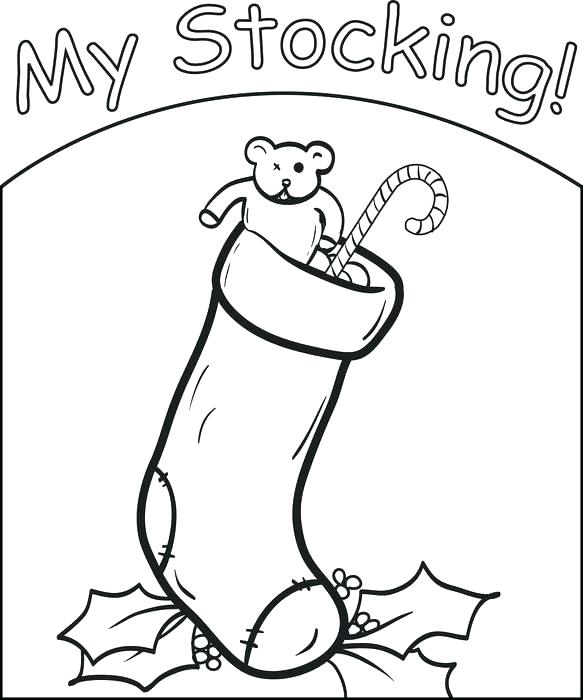 583x700 Christmas Stockings Coloring Pages Stocking Coloring Page For Kids
