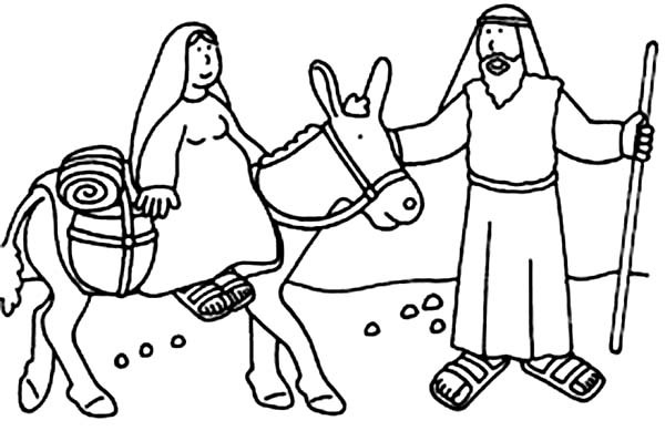 600x389 Joseph And Mary Bible Christmas Story Coloring Pages Best Place