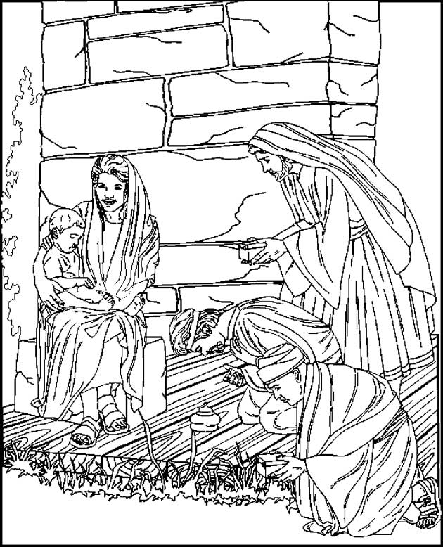 630x778 Kids N Coloring Pages Of Bible Christmas Story