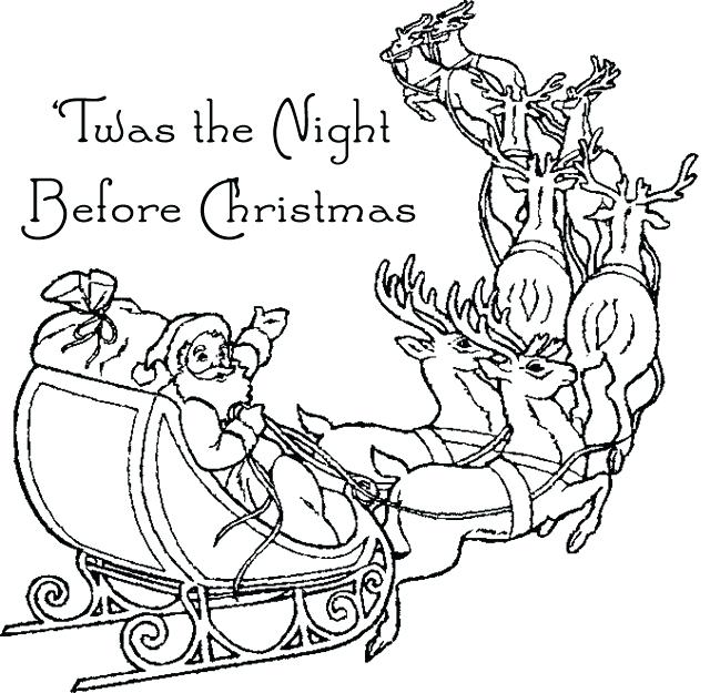 640x625 Night Before Christmas Coloring Pages Twas The Night Before Laptop
