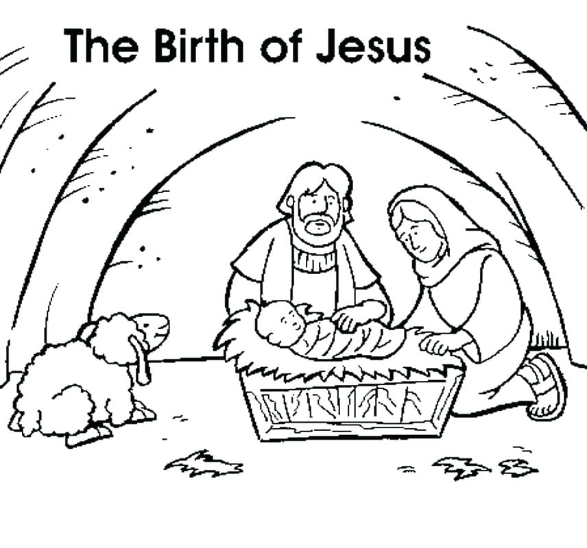 856x800 Jesus Is Born Bible Christmas Story Coloring Pages Best Place