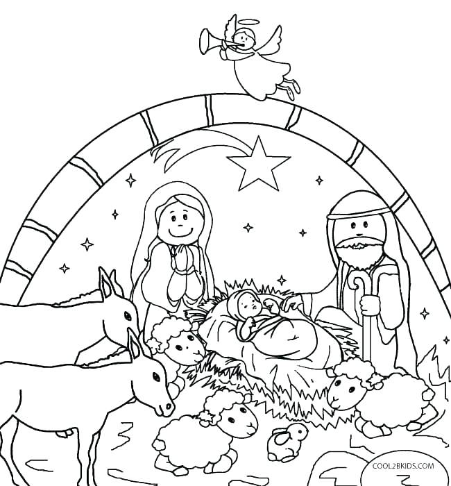 650x700 Nativity Coloring Pages Printable Nativity Coloring Book Printable