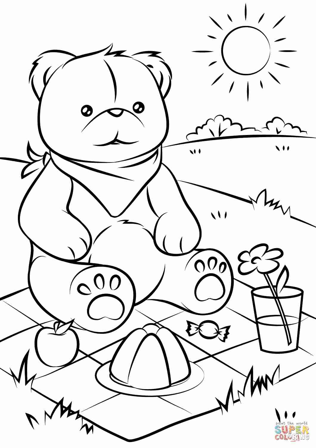 1060x1500 Christmas Teddy Bear Coloring Page Free Printable Pages