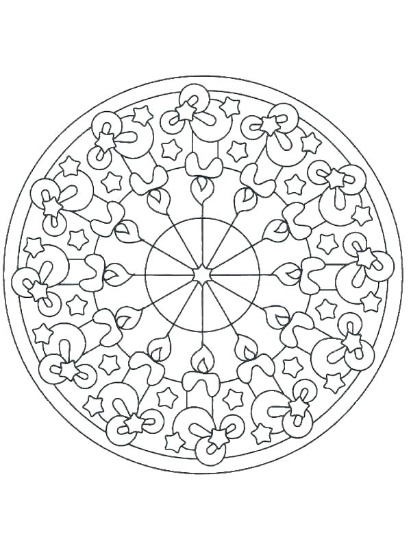 600x800 Christmas Themed Coloring Pages Mandala Coloring Pages Free