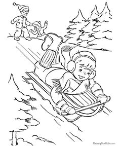 235x288 Ice Skating Winter Themed Coloring Pages Coloring Pages Retro