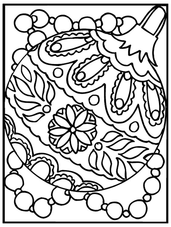564x749 Free Printable Ornament Coloring Pages Christmas Things To Mak