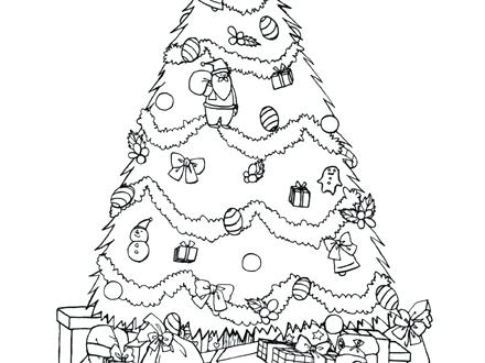 440x330 Christmas Town Colouring Pages Coloring Page Tree Color S