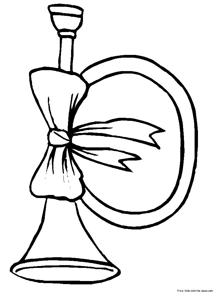 718x957 Kids Coloring Pages Of Christmas Toys Trumpet