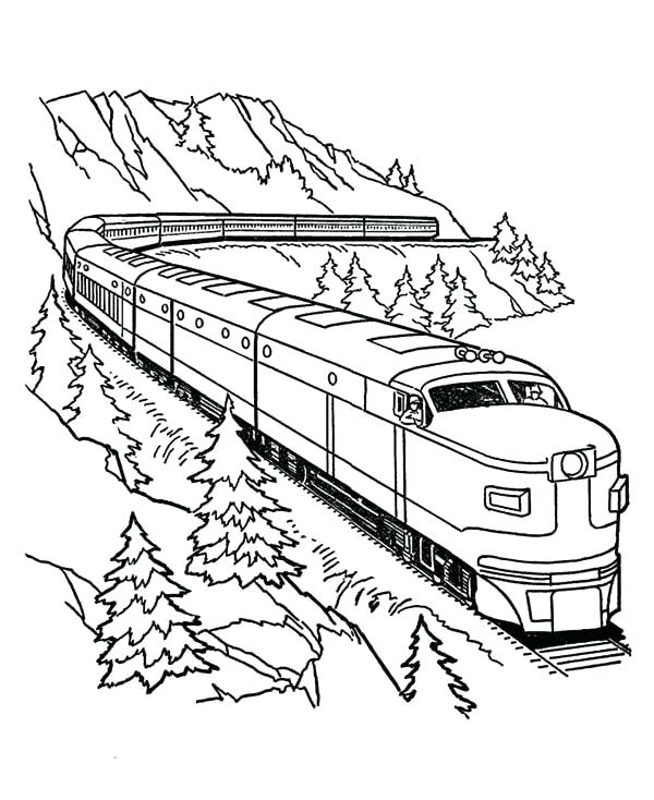 600x734 Free Printable Christmas Train Coloring Pages For Download