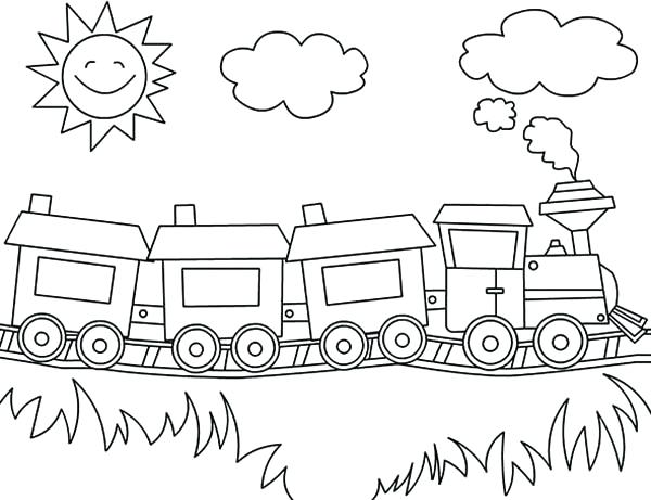 600x461 Coloring Pages Trains Train New