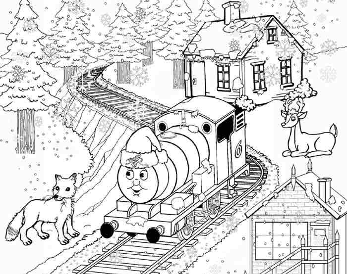 700x554 Thomas The Train Coloring Pages For Christmas