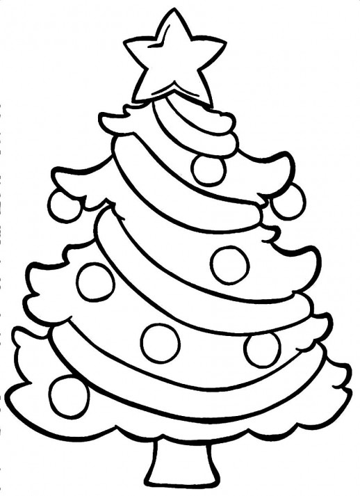518x713 Small Christmas Tree Coloring Pages
