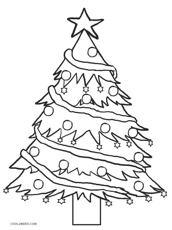 554x739 Printable Christmas Tree Coloring Pages For Kids