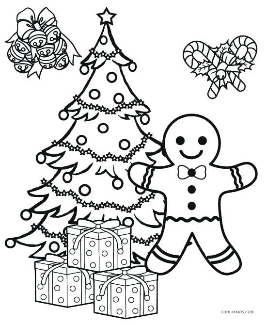 551x670 Christmas Tree Printable Coloring Pages Tree With Presents