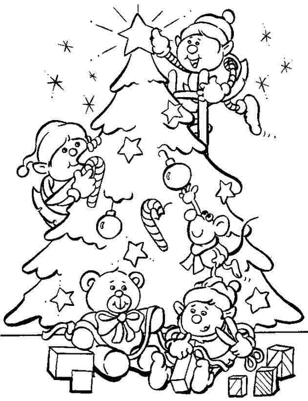 631x822 Christmas Tree Coloring Pages For Kids Printable