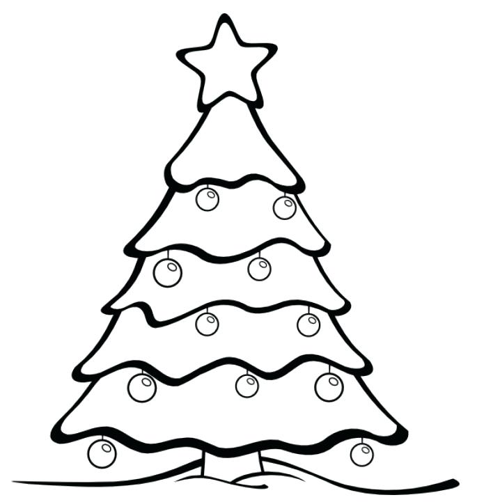685x721 Printable Christmas Tree Coloring Pages Murs