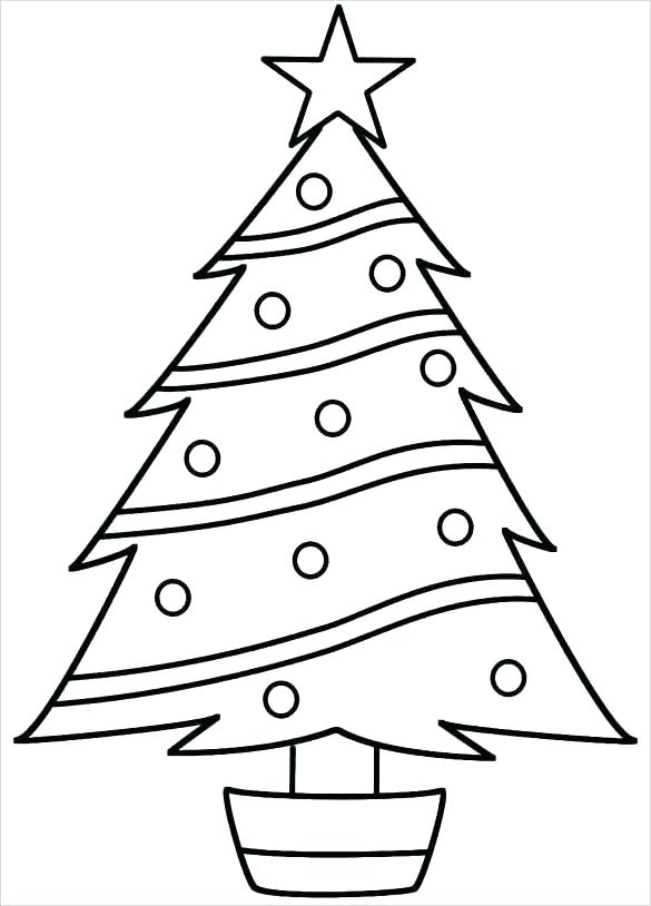 585x814 Christmas Tree Coloring Page Kindergarten Tree Coloring Pages