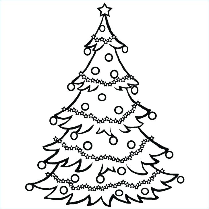 728x728 Christmas Tree Coloring Page