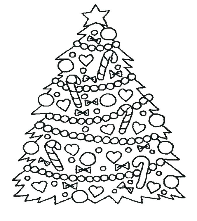 675x756 Christmas Tree Coloring Pages Online