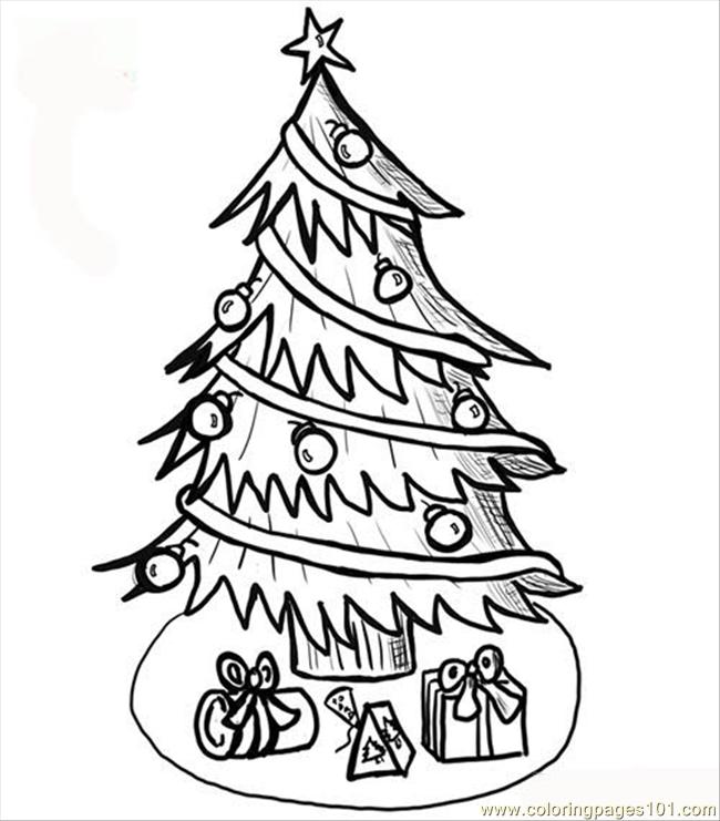 650x741 Christmas Tree Coloring Page Coloring Page