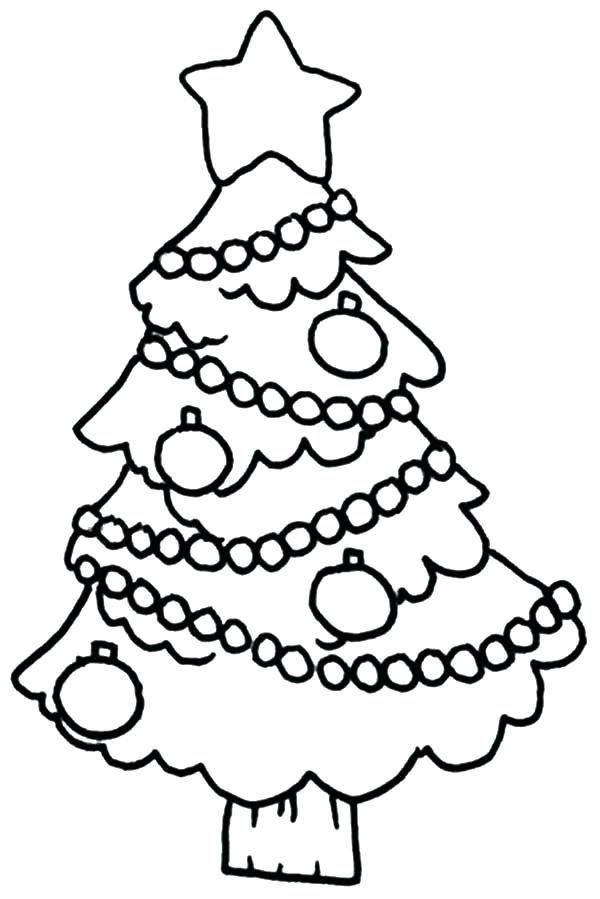 600x899 Christmas Tree Coloring Pages Trees Decorated Tree Coloring Pages