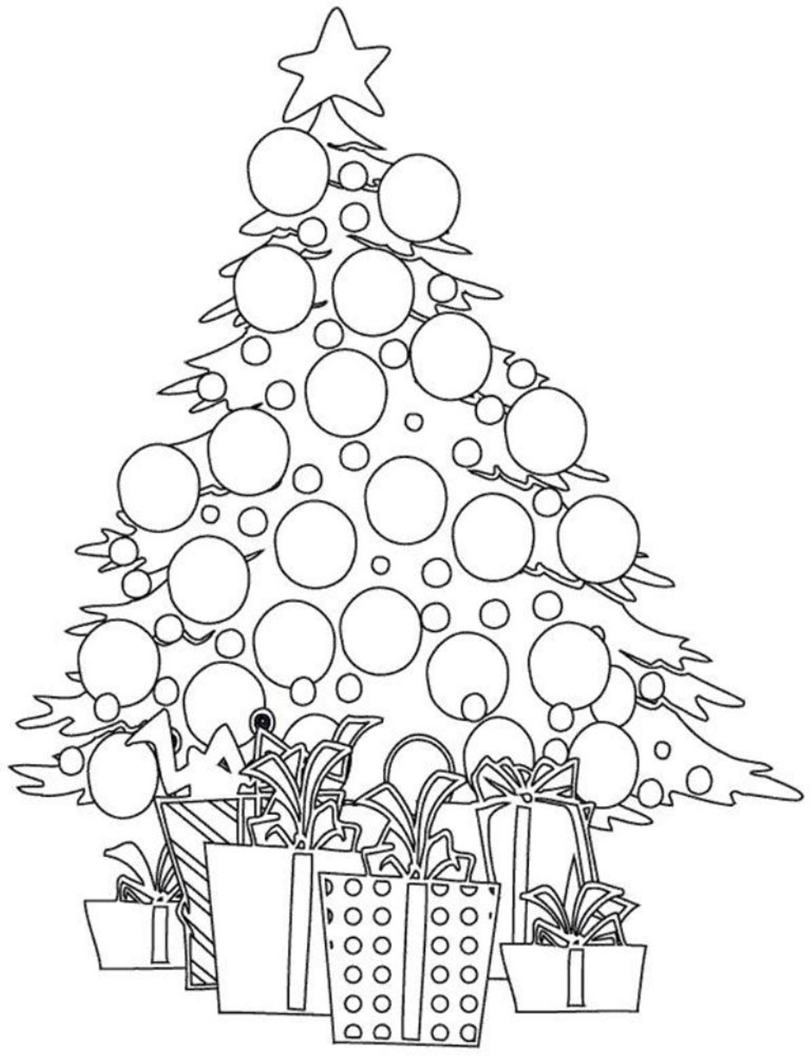 1620x2118 Christmas Tree Decoration Coloring Pages Free Coloring For Kids