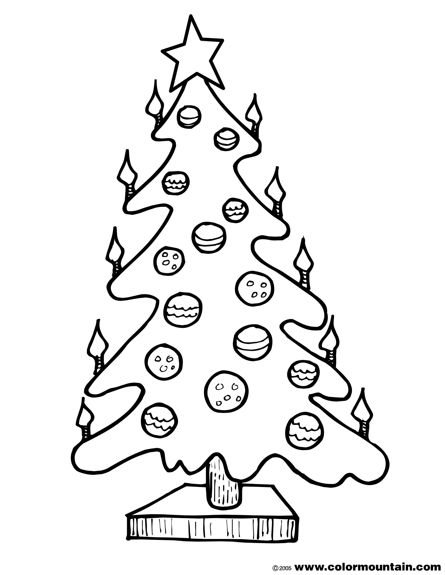 1800x2329 Coloring Pages Christmas Tree Lights Printable Coloring For Kids