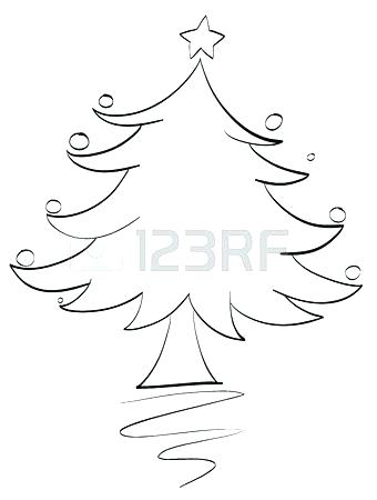 340x450 Christmas Tree Outline Free Printable Best Collection Coloring