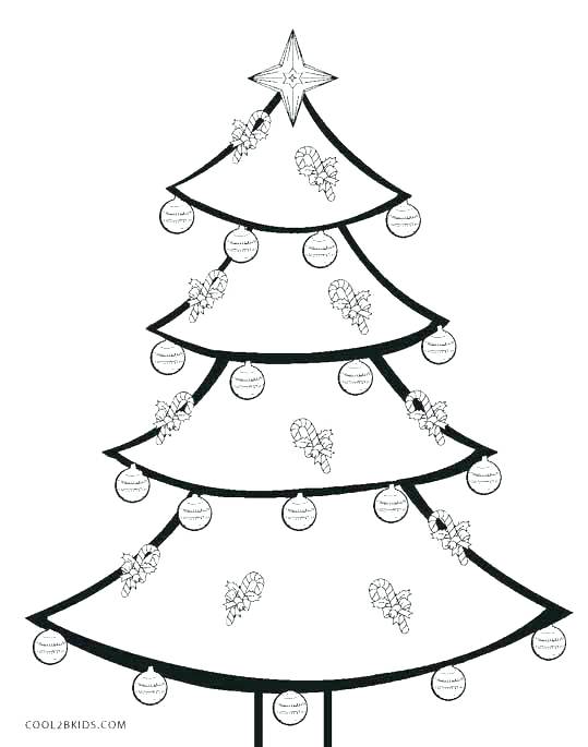 539x685 Printable Christmas Tree Coloring Pages Also Tree Coloring Page