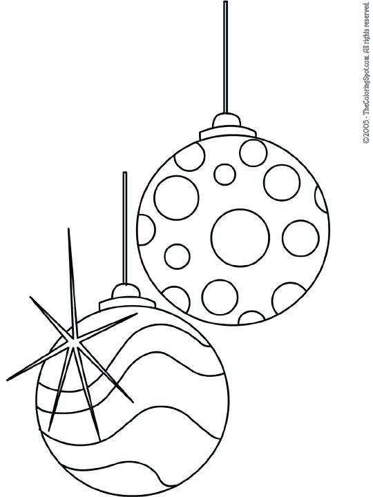 540x720 Christmas Tree Ornaments Coloring Pages