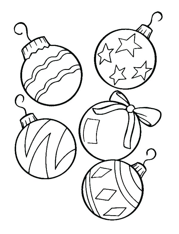 600x783 Christmas Tree Ornaments Coloring Pages