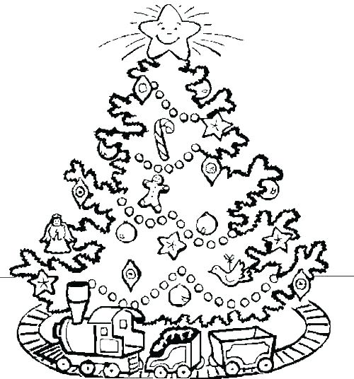 500x536 Coloring Page Of Christmas Tree