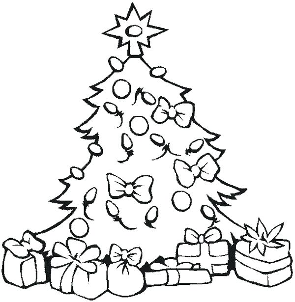 600x615 Tree Ornament Coloring Pages