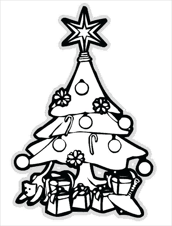 585x766 Christmas Tree Printable Coloring Page Tree Coloring Page Coloring