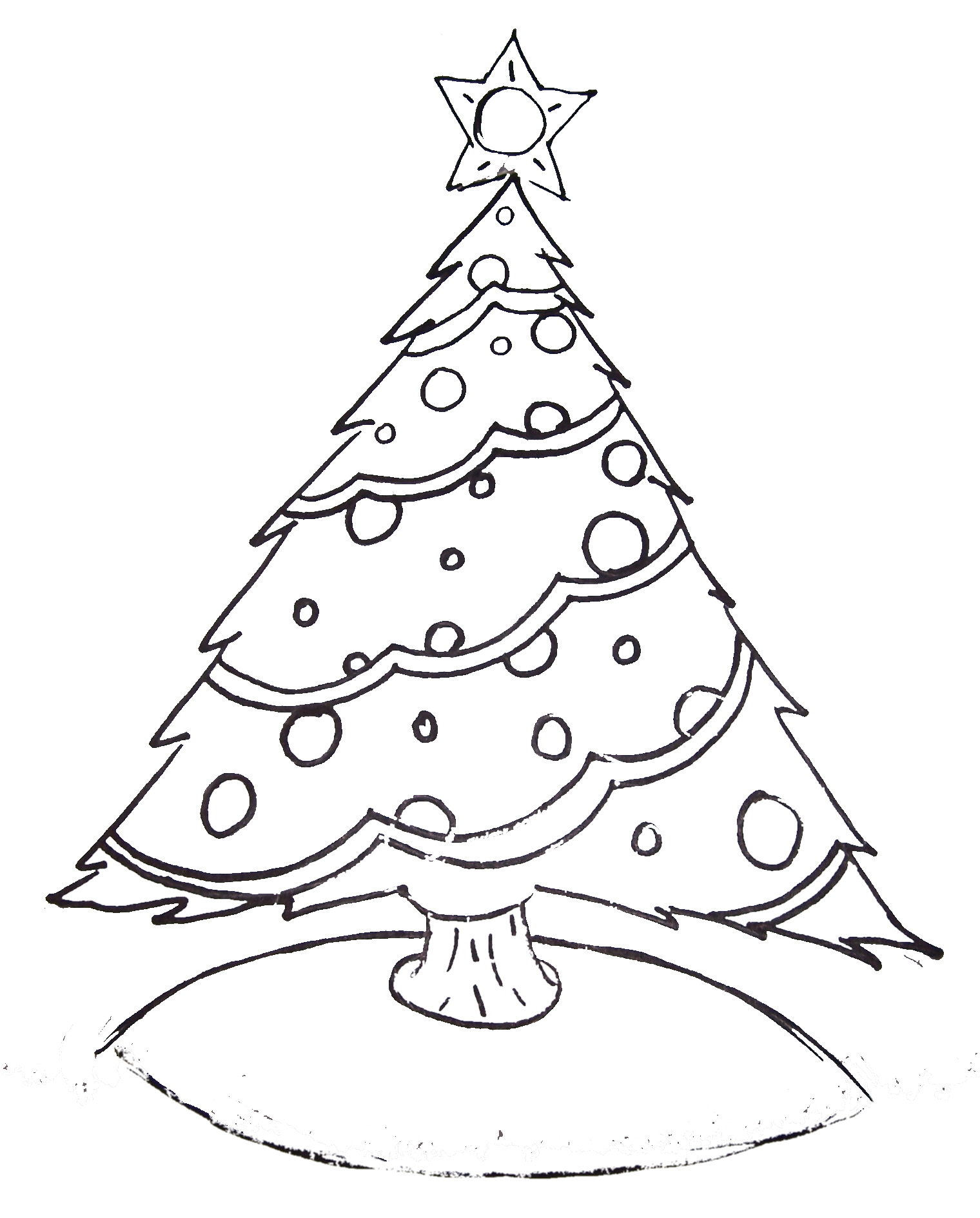 1520x1889 Free Printable Christmas Tree And Santa Coloring Pages