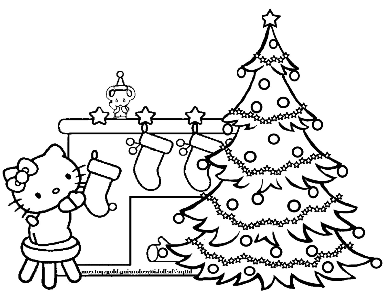 1568x1227 Merry Christmas Tree Coloring Page