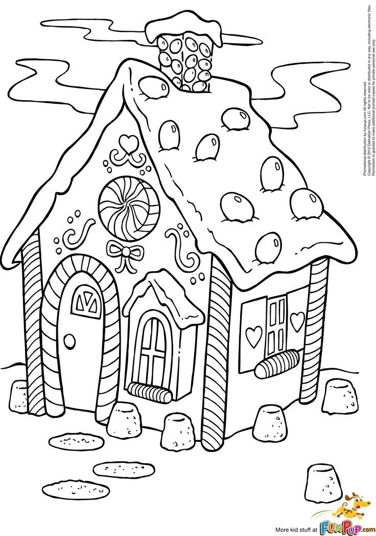 736x1048 Christmas Village Coloring Pages Hard Gingerbread House Christmas