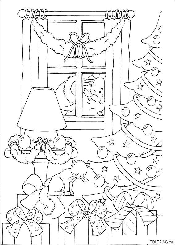 567x794 Christmas Village Coloring Pages