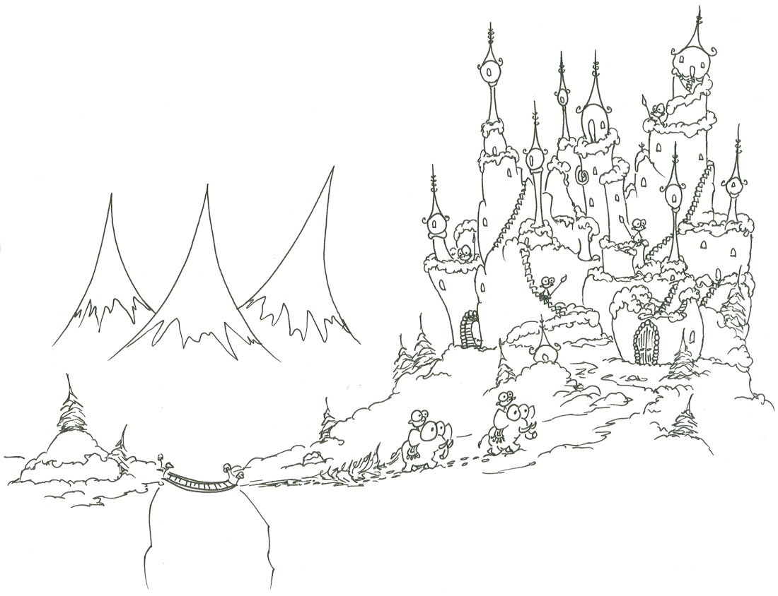 1100x844 Coloring Pages Monkeys Bringing A Christmas Tree To Their Castle