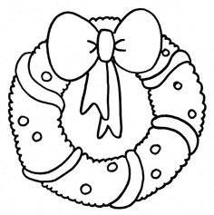 236x237 Christmas Wreaths Coloring Page Free Download